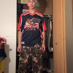 Vintage steve berry american flag shirt